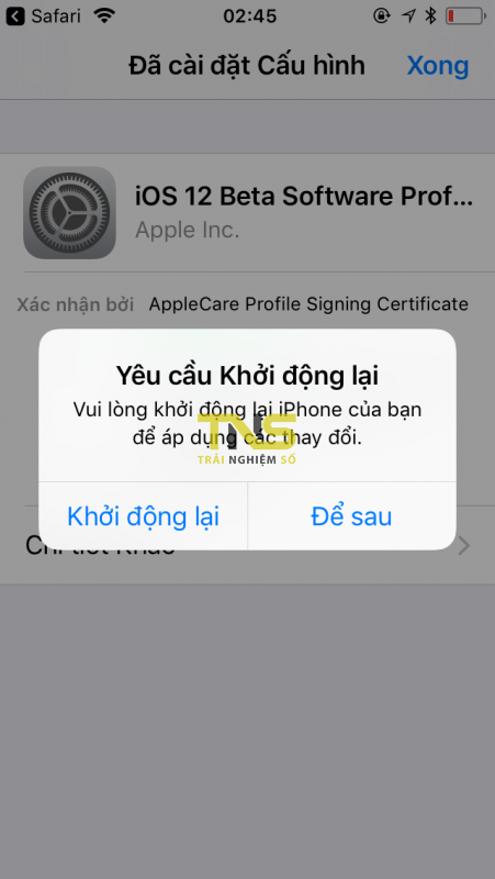 IMG 0050 451x800 - Cách cập nhật lên iOS 12 beta 1 IMG 0050 451x800 - Đã có iOS 12.3 beta 2, mời bạn cập nhật